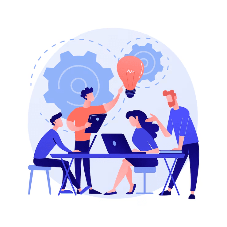 Team collaboration illustration
